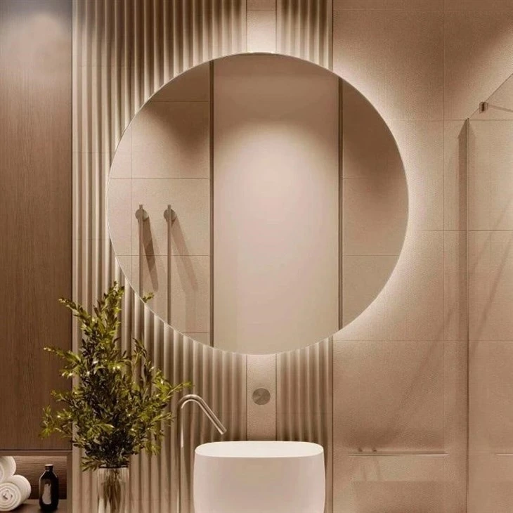 backlit bathroom wall mirror