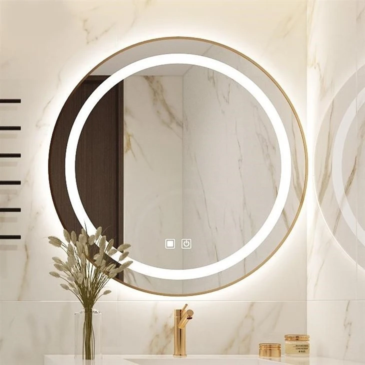 led round bathroom mirror